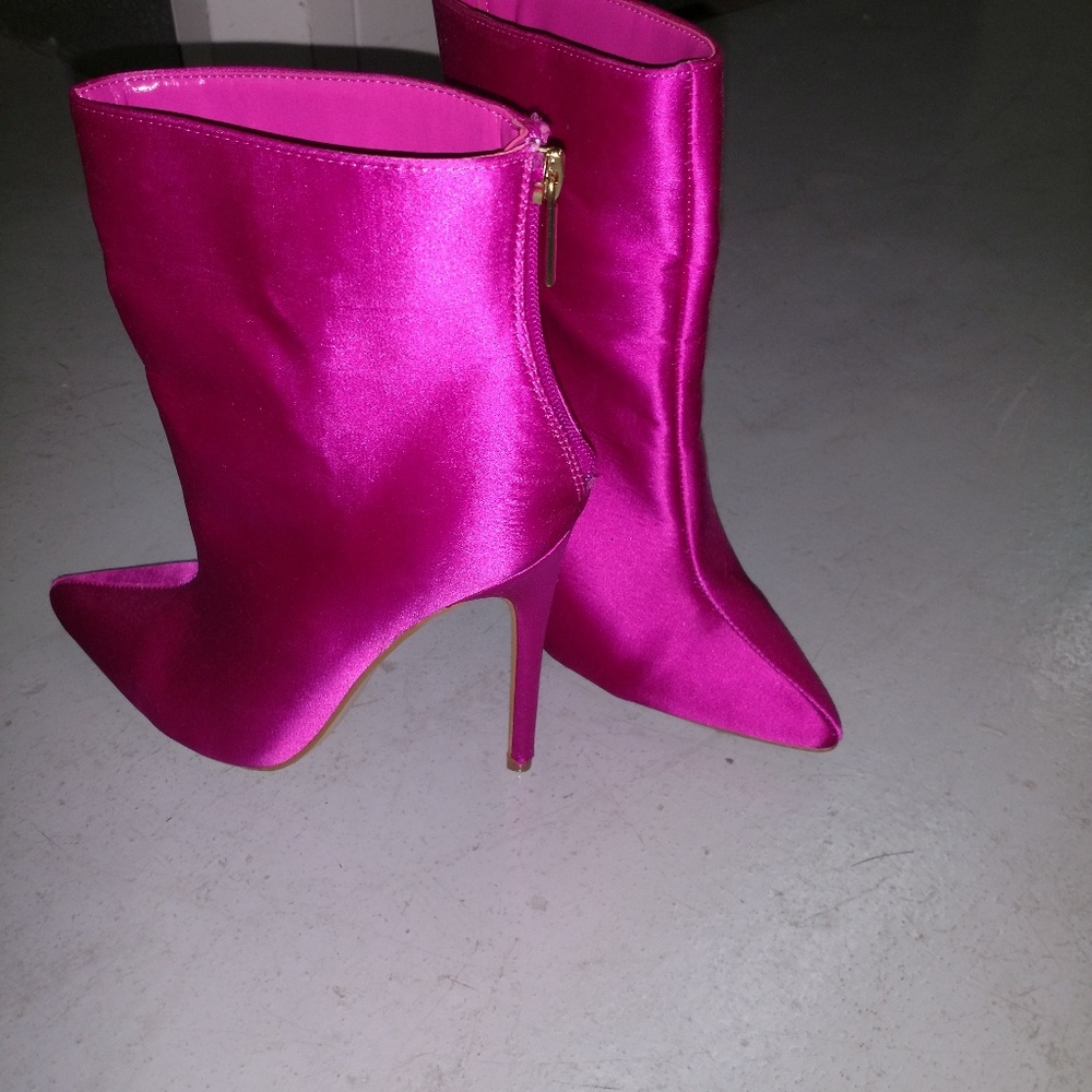 Hot Pink ankle boots